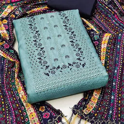 Maroosh Floral Embroidered Sequinned Unstitched Dress Material-picture-23