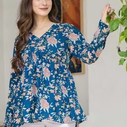 BAESD Floral Print Empire Top image 4