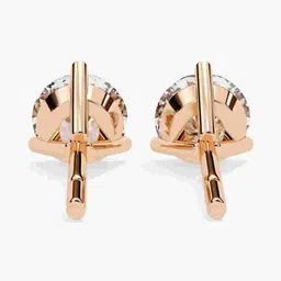 VALANOVA BIS Hallmark 14KT Rose Gold Diamond Studded Earrings- 1.23 gm image 5