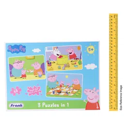 Frank Peppa Pig Jigsaw puzzle Multicolour Set of 3- 48 Pieces image 3