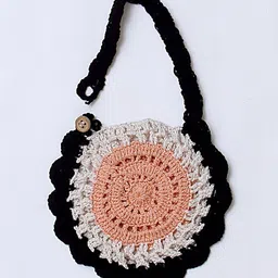 USHA ENTERPRISES Scallop Trimmed Bib - Peach image 3