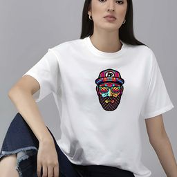 KAIDO Graphic Printed Round Neck Drop-Shoulder Sleeves Cotton T-shirt-picture-32