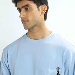 NOBERO Men Printed Drop-Shoulder Sleeves T-shirt image 2