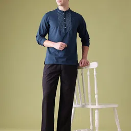 Anouk Yoke Design Cotton Short Kurta image 4