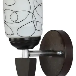 1ST TIME Black & White Printed Wood Contemporary Cylinder Shaped Wall Lamp-picture-10