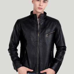 Leather Retail Men Lightweight Biker Jacket-picture-12