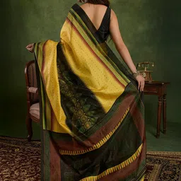 Sangria Ethnic Motifs Printed Sambalpuri Saree image 3