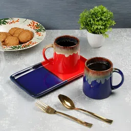 Arrabi Red & Blue Solid Ceramic Glossy Mugs Set of Cups and Mugs-image-15