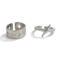 StyleCast x Revolte Set of 2 Silver-Plated Finger Ring-picture-37