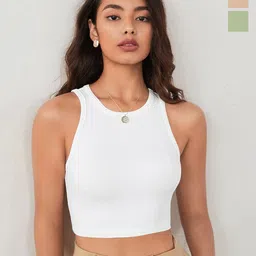 TOOCHKI Women Pack of 3 Ribbed Tank Crop Top-image-41