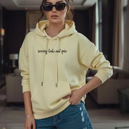 JUNEBERRY Women Printed Hooded Sweatshirt-picture-32