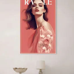 nestroots Pink & White Romancee Rale Captivating Canvas Painting Wall Art image 1