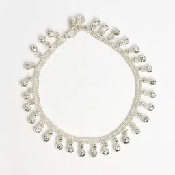 Anouk Silver-Plated Ghunghroo Beaded Anklet image 5