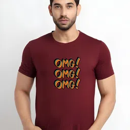 KaamBhari Graphic Printed Round Neck Pure Cotton Regular Fit T-shirt-picture-11