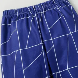 Kookie Kids Full Length Lounge Pant Geometric Print - Navy Blue image 4