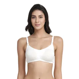 Inner Sense Pack Of 3 Organic Cotton Antimicrobial Soft Nursing Bra With Removable Pads  - Multicolor image 5