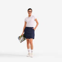 inesis Women's Golf Skort- WW 500 Navy Blue image 2