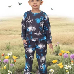 Smuktar garments Boys Printed Round Neck T-shirt with Trousers Clothing Set-picture-11