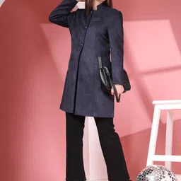 Juelle Women Mock Collar Single-Breasted Overcoat image 4