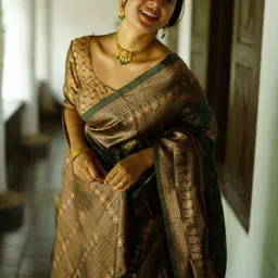 ZIKARAA Woven Design Zari Handloom Saree image 2