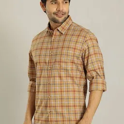 Indian Terrain Checked Slim Fit Casual Shirt image 3