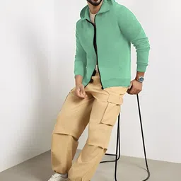 LECOWAR Men Fleece Lightweight Open Front Jacket-picture-28