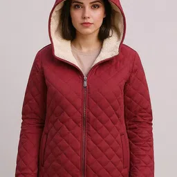 Mast & Harbour Women Hooded Solid Quilted Jacket-picture-28
