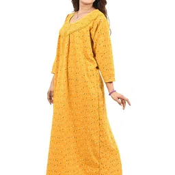 MIAVII CREATION Women Printed Maxi Nightdress image 4