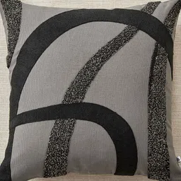Home Centre Monochrome Grey & Black Printed Cotton Square Cushion Cover-picture-28
