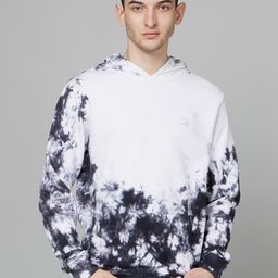 Celio Men Tie & Dyed Hooded Pullover Ribbed Cotton Sweatshirt-picture-27