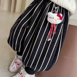 LULU & SKY Girls Loose Fit High-Rise Pleated Trousers image 4