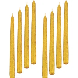 atorakushon Gold-Toned 8 pieces Pillar Candle-picture-30