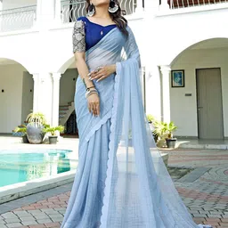 K 5 Fashion Pure Chiffon Saree-picture-27