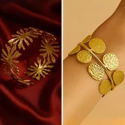 Nui Set Of 2 Gold-Plated Cuff Bracelet image 1