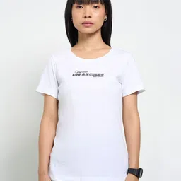Ajile by Pantaloons Women Typography Printed Slim Fit T-shirt-picture-32