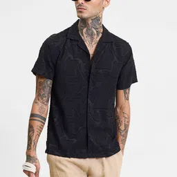 Snitch Men Relaxed Boxy Opaque Printed Casual Shirt-picture-34