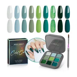 Modelones Colour Cube 9 In 1 Gel Nail Polish Palette with Brush 9g - Lucky Shamrock 58A image 5