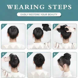 ifkart India Fashion kart Artifical Women's Black Bun 35gm extensions Hair Extension image 5