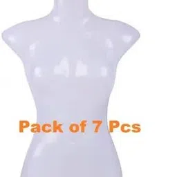 shoamshree Plastic Shell Women Body Mannequin Dummy Model Hanger Display Stand Regular Size Plastic Dress Pack of 7 Hangers For Dress-picture-19