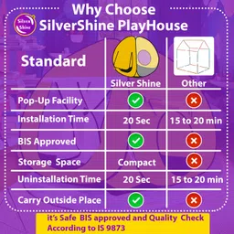 nm creation Play House Foldable One Side Round Outdoor & Indoor For Kids image 3