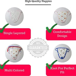 ocean count Pack of 3 baby washable and reusable cotton nappy(langot) image 4