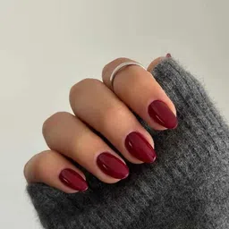 adjd Combo Shine & Breathable Nail Polish, Quick Dry Cherry red Cherry red image 4