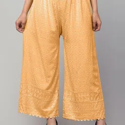 unifystyle Women Straight Fit Beige Viscose Rayon Trousers image 1