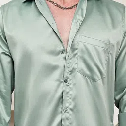 metronaut Men Regular Fit Solid Spread Collar Casual Shirt image 3