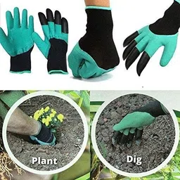 stylera Garden Gloves with Claws for Pruning, Digging & Planting, Washable, , Best Gardening Ashmi Gifts for Women and Men. Gardening Shoulder Glove image 4