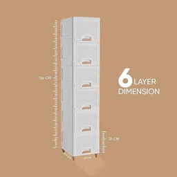 finner 6 Units Foldable Plastic Cabinet For Storage Wardrobe For Clothes PVC Collapsible Wardrobe image 3