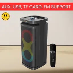 FRONY A1 (PORTABLE WIRELESS PARTY SPEAKER)With Wireless Karaoke Mic& Hi Bass SoundA106 40 W Bluetooth Tower Speaker-picture-10