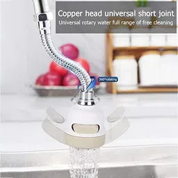 grafftee 360 Degree Rotatable Water Faucet Bubbler Saving Tap with Nozzle Adjuster Faucet Shower Rise image 3