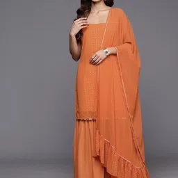Printed Kurta, Sharara & Dupatta Set-image-65