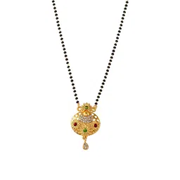 Silvermerc Designs Gold-Plated Beaded Mangalsutra image 3